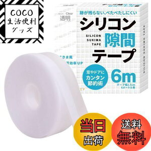 【送料無料】すきまのDIY【暖房風の流出防止に】シリコン隙間テープ すきまテープ 隙間テープ ドア 窓 すきま風 断熱材 DIYアドバイザー監修 6m (透明)