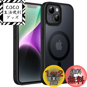 yzJETech iPhone 14 Plus 6.7C`p }Olbg P[X MagSafeɑΉ ̃}bgw ^ ϏՌ Jo[ (ubN)