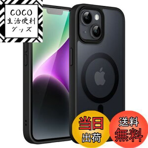 yzJETech iPhone 14 6.1C`p }Olbg P[X MagSafeɑΉ ̃}bgw ^ ϏՌ Jo[ (ubN)