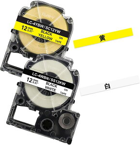 yzYUU݊ LOW SC12Y ɍ 12mm ev e[v J[gbW 12mm n SS12K S evPRO Kingjim tepra SC12YW SS12KW 8m 2Zbg FFn nA