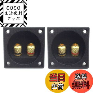 【送料無料】GeeSo スピーカー端子バインディングポストコネク 57mm*57mm 色:黒、サイズ:Small
