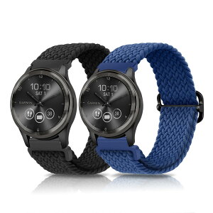 �y���������z[LanQii] 20mm �o���h Garmin Forerunner 165 /165 Music /245/645 /vivomove Trend/Vivoactive 5/3/Venu Sq 2/Sq 2 music/Sq Music/Venu 2 Plus/Sport �Ή� �i�C�����y2���Z�b�g�z�o���h �҂ݍ��� �������i�K���� �F�F�u