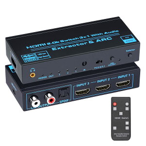 yzBLUPOW 4K60HzEHDRΉ HDMI2.0ؑ֊ 31o + ifW^ER/LE3.5mmójZN^[ I[fBI@ z HDCP2.2EARCΉ hdmiXCb`[ VA56 FF4K60Hz HDMI