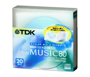 yzTDK CD-R yp 80 { J[~bNX CNWFbgv^Ή 20t@CP[X CD-RDE80CPMX20FLN