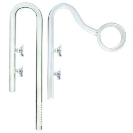 【送料無料】RedBeryl 水槽 スピンパイプ セット リング型 ガラスパイプ 色：スピン J型パイプ セット 12/16