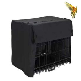 【送料無料】Hitasi 鳥かごカバー 鳥かごおやすみカバー 鳥ケージカバー 防寒 保温 暗幕 ケージ カバー 鳥 インコ おやすみ 掛け ケージ付け 遮光 防寒 防音 洗濯可能 熟睡 安眠 折りたたみ式 バードケージカバー 小動物ケー 色：ブラック、サイズ：S-W60 x D44 x H51cm