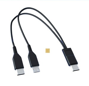 yzSound Wave y(( 2in1 IX IX  ϊ 20cm )) [d Type C IX MicroUSB IX USB[C IX Xvb^[ P[u F z 1{ Type C  MicroUSB TypeC 2 ɕϊ X}z ^ubg  @