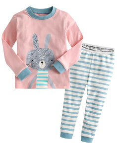 yz[Vaenait Baby] 12-12 LbY q xr[ LN^[  100% [EFA  pW} QԒ ㉺Zbg Cotton sleepwear FFA03-Pink BunnyATCYF90