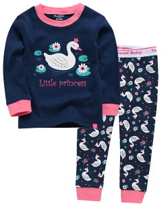 yz[Vaenait Baby] 12-12 LbY q xr[ LN^[  100% [EFA  pW} QԒ ㉺Zbg Cotton sleepwear FFPrincess SwanATCYF110