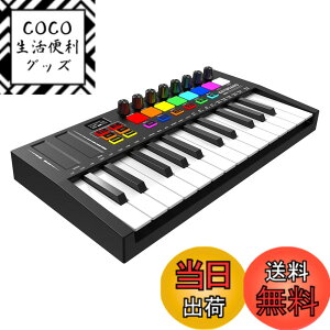 �y���������zOYAYO MIDI�L�[�{�[�h 25�� �[�d�� �x���V�e�B�Ή� MIDI�R���g���[���[ 8�o�b�N���C�g�t���h�����p�b�h 8�m�u OLED�f�B�X�v���C���� DAW�A�g�Ή� ���y����pMIDI�R���g���[���[ �F