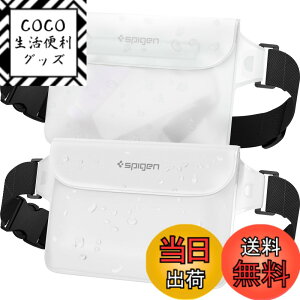 �y���������zSpigen ���S�h�� �|�[�` �P�[�X ���� 2�Z�b�g IPX8�F�� �C �v�[�� �A�E�g�h�A �X�}�z �O�d�`���b�N �x���N�� PVC ��e�� �E�G�X�g�|�[�` �h���o�b�O A620 �F�F�X�m�[�E�z���C�g�A�T