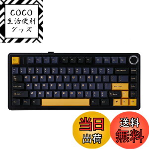 �y���������zEPOMAKER x Aula F75 �Q�[�~���O�L�[�{�[�h �K�X�P�b�g ���J�j�J���L�[�{�[�h 5�w�p�b�h���m�u�t�� 75% ���C�����X �z�b�g�X���b�p�u�� Bluetooth/2.4GHz/USB-C RGB �Z�K�F�؎擾 �F�F�u���b