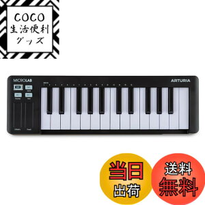 �y���������zArturia �A�[�g���A �L�[�{�[�h�E�R���g���[���[ MicroLab MK3 25����/�x���V�e�B�Ή����i�ʃX�����L�[�{�[�h/USB-C�ڑ� �F�F�u���b�N
