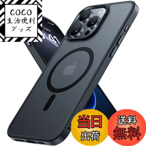 �y���������zMiracase iPhone13/14/15 �P�[�X�yMagsafe�Ή��E�ČR�K�i�z�ϏՌ��A���h�~�A���΂ݖh�~�A�����Ĕ��ɗD�����f�U�C���A�����{�^���A�}�b�g�A�t���X�g �F�F�u���b�N�A�T�C�Y�FiPhone16 Pro 6