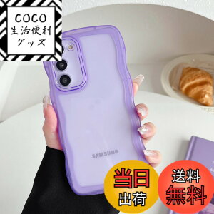 �y���������zZTOFERA Clear Wave Frame Case for Samsung �F�F���A�T�C�Y�FSamsung S25 FE�p