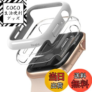 �y���������zJP - Ringke Apple Watch Series 6 / 5 / 4 / SE 40, 44mm Slim �F�FClear & Light Gray (2P)�A�T�C�Y�F[6 / 5 / 4 / SE 44mm]