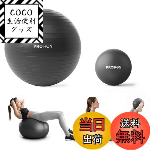 �y���������zPROIRON �o�����X�{�[�� �΂�񂷂ځ[�� 55cm 65cm 75cm (6�F) ���� �W���{�[�� �t�B�b�g�l�X�{�[�� �A���`�o�[�X�g �ω׏d300kg �n���h�|���v�t �F�F�u���b�N2�_�Z�b�g�A�T�C�Y�F58-65cm/