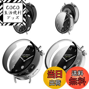 �y���������zFor Xiaomi Watch S4 41mm �p �P�[�X �J�o�[ KONXISA Xiaomi Watch S4 41mm �J�o�[+�t�B���� ��̌^�iPC�P�[�X+�K���X�t�B�����j�����ߗ� �C�菝�h�~ �Ռ��z�� �����[�d�\ �S�ʕی� ���E�ȒP�i