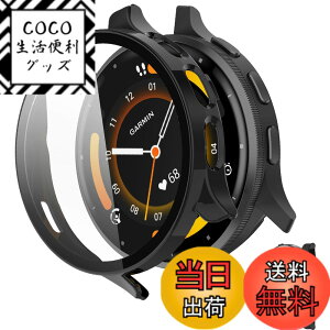 �y���������zINIAYOH For Garmin Venu 2 �J�o�[ �K�[�~�� Venu 2 �ی�P�[�X �����K���X�t�B����+���ϏՌ�PC�t���[�� ���˒ጸ �w��h�~ �y�ʃX�����݌v �F�F�u���b�N�A�T�C�Y�FVenu 3S