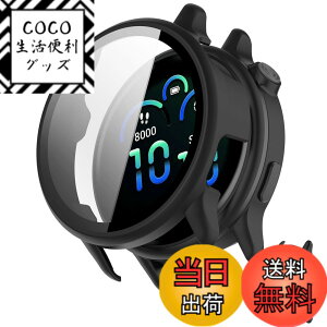 �y���������zINIAYOH For Garmin vivoactive 5 �J�o�[ �K�[�~�� vivoactive 5 �ی�P�[�X �����K���X�t�B����+���ϏՌ�PC�t���[�� ���˒ጸ �w��h�~ �y�ʃX�����݌v �F�F�u���b�N�A�T�C�Y�Fvivoactive 6