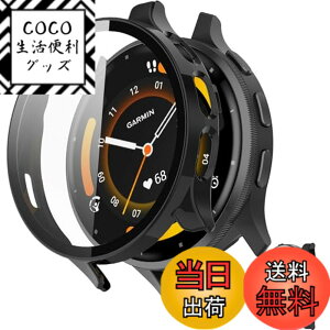 �y���������zINIAYOH For Garmin Venu 2 �J�o�[ �K�[�~�� Venu 2 �ی�P�[�X �����K���X�t�B����+���ϏՌ�PC�t���[�� ���˒ጸ �w��h�~ �y�ʃX�����݌v �F�F�u���b�N�A�T�C�Y�FVenu 3