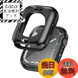 �y���������zJUNOVA Apple Watch �t���J�o�[�ی�P�[�X 2in1 ��d�\�� �h�� �ϏՌ� �����ߗ��K���X PC�f�� �S���f���Ή� �F�F�u���b�N�A�T�C�Y�FSeries11/10 46mm