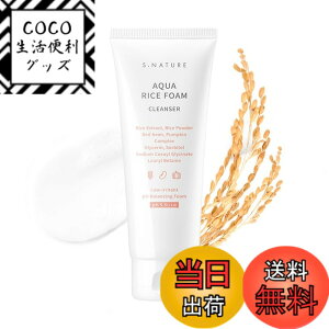 �y���������z�yS.NATURE/�G�X�l�C�`���[�zAQUA RICE FOAM CLEANSER�A�N�A���C�X�N�����W���O�t�H�[�� ��_�� 160ml/�ێ��P�A/���Ă̂Ƃ��`�����������痿/�R���G�L�X418,000ppm(41.8%)�ܗL/�V�p�����z