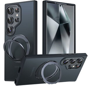 yzGalaxy S25 Ultra p P[X MagsafeΉ MNV[s25Eg / SC-52F / SCG32 Jo[ 360°]X^h Uovon X}zP[X gуP[X CX[d ԍڃz_[ Ή Xgbv