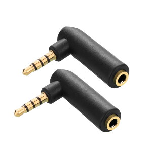 �y���������zBorsuer L���^3.5mm �X�e���I�~�j�v���O 2�Z�b�g 4�� 3.5mm L�^�ϊ��R�l�N�^ 90�x �~�j�W���b�N �C���z���ڑ� �p�x�ϊ��R�l�N�^ �����b�L