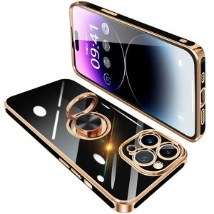 yziPhone14 Pro P[X Ot ACtH14Pro O Jo[ ϏՌ TPU 360°] X^h@\ bLH ԍڃz_[ Xgbvz[t 6.1C`iubNj