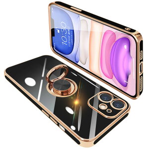 yziPhone11 P[X Ot ACtH11 O Jo[ ϏՌ TPU bLH 360°] X^h@\ ԍڃz_[ Xgbvz[t 6.1C`iubNj