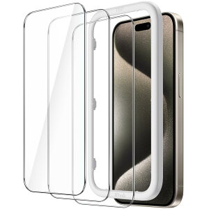 yzJETech iPhone15ProMax(15 Pro Max 6.7C`p) یtB KXtB KChgt P[XɊȂ HDNA 3Zbg