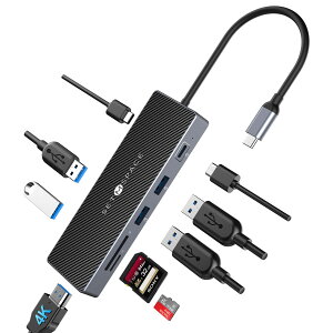 yzSETMSPACEhbLOXe[V type c 10-in-1 hbLOXe[V Type C nu4K@30HzΉHDMIo̓|[g PD 100w hbLOXe[VA~+ABSގ ǂ i USB-A USB-C T