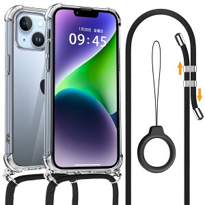 �y���������zOJBSEN iPhone 14 ��p�P�[�X �A�C�t�H�� 14 ��p�J�o�[�y�X�g���b�v2��t���z���߉\�� �V�����_�[ ������ ��|�� �R�t�� �΂߂��� ���^ ���� PC + �y�� �V���R�� TPU�o���p�[ �J�o�[ 