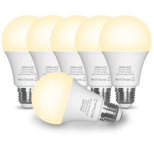 �y���������zORALUCE LED�d�� E26���� 9W 900lm 60W�`���� ���P�x �d���F 3000K �L�z���^�C�v �����F �ȃG�l ���`���Ή� �����s�� 6��