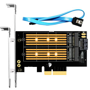 yzGLOTRENDS PA12 2 in 1 M.2 SSD - PCIe 4.0 X4ϊA_v^[J[hA1xM.2 NVMe SSD1xM.2 SATA SSDɓK
