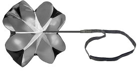 【送料無料】TRIWONDER 抵抗パラシュート レジスタンスパラシュート スピードトレーニング 陸上 サッカー フットサル トレーニングツール フィットネス 筋力トレ 爆発力 パワー練習用傘 (ブラック - 142cm)