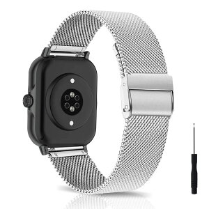 �y���������z[HeeNia] Amazfit Active 2 Square/Amazfit Active 2/GTR Mini/GTS 4 Mini/GTS 4/Bip 3/Bip 3 Pro �Ή� �o���h 20mm �����x���g �X�e�����X�� �ւ��x���g �������߉\�j�����p Amazfit GTS 3 �Ή� �����o���h(�V