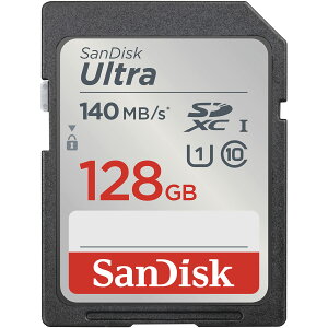 yzSanDisk 128GB Ultra SDXC UHS-I Memory Card - Up to 140MB/s, C10, U1, Full HD, SD Card - SDSDUNB-128G-GN6IN