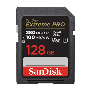 yzy TfBXN Ki z SanDisk SDJ[h 128GB SDXC Class10 UHS-II V60 ǎő280MB/sExtreme PRO SDSDXEP-128G-GHJIN VpbP[W