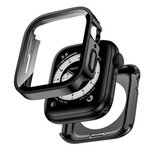 yzytJo[یzKawoco AbvEHb` h Jo[ Apple Watch SE Series 9 8 7 Ή 41mm P[X 2 in 1 O̕ی d\ ϏՌ iWatch ̌^ P[X 41mm ubN