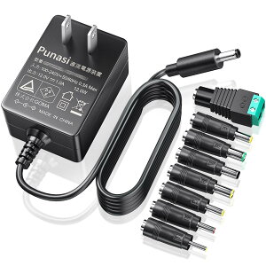 yz12v 1a ACA_v^[ dc12v acA_v^[ PSEF ϊ8Zbg Punasi acA_v^[ 12v ėp o̓vO5.5*2.1mm RlN^̋ɐFCi[vX(+) AE^[}CiX(-)