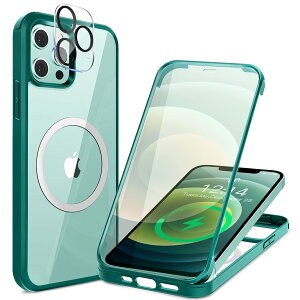 yzHAUTRKBG iPhone 12 Mini p P[X NA ʋKX 360°Sʕی [MagSafeΉ] [JtC] [sq^b`] }OZ[t CX[dΉ ČRMILKi擾 ϏՌ ACt