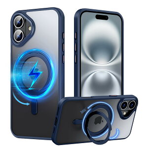 yzPRODELI P[X For iPhone 16 Plus p Jo[ NA 360°]X^h MagSafeΉ ČRMILKi ϏՌ wh~ CX[dΉ h~ Yی C菝h~ O }Olb