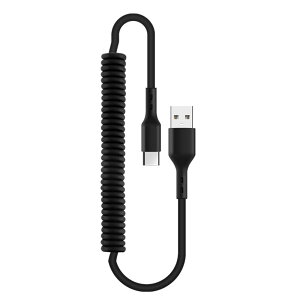 yzOHITEC J[^CvC P[u }[d USB Type-C to USB-A 2.0 f[^] RC ϋv fh~ 1.8m i[|[^u_ USB C R[h Type-C@Ή (Type-C, 1.8m, ubN)