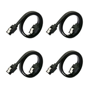 �y���������zSATA �P�[�u�� 0.8m�i�X�g���[�g�^�jSuptopwxm Sata3 �P�[�u�� 4�{�Z�b�g 6 Gbps�Ή� ���b�`�t�� SSD��HDD���� Sata3 �V���A�� ATA3 �P�[�u�� SSD �P�[�u�� ���b�h (0.8m, �u���b�N)