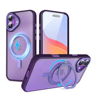 yzQUEASON ݊i X}zP[XyiPhone 16Plus p MagSafeΉ P[Xz360°]X^h CX[dΉ phone16plus p P[X Ot ČRMILKi iphone 16 plus p P[X  