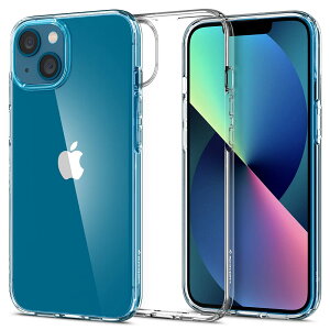 �y���������zSpigen iPhone 13 �P�[�X �N���A ����1.5mm �ϏՌ� ���ϖh�~ TPU�J�o�[ �����^ ���y�� �ČRMIL�K�i�擾 ���L�b�h�E�N���X�^�� ACS03515 (�N���X�^�� �E�N���A)