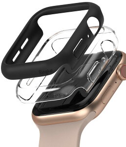 yzyRingkezApple Watch 6 / 5 / 4 / SE / SE2 40mm P[X SLIM PC ω ϏՌ ^ Ռz یP[X AbvEHb` 6 / 5 / 4 / SE / SE2 40mm X}[gEHb` XP[X - Clear & Black 