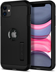 �y���������z�ySpigen�z iPhone11�P�[�X �ϏՌ� �ČRMIL�K�i�擾 �X�^���h�@�\ �J�����ی� ���h�~ �Ռ� �z�� Qi�[�d ���C�����X�[�d �^�t�E�A�[�}�[ 076CS27190 (�u���b�N)